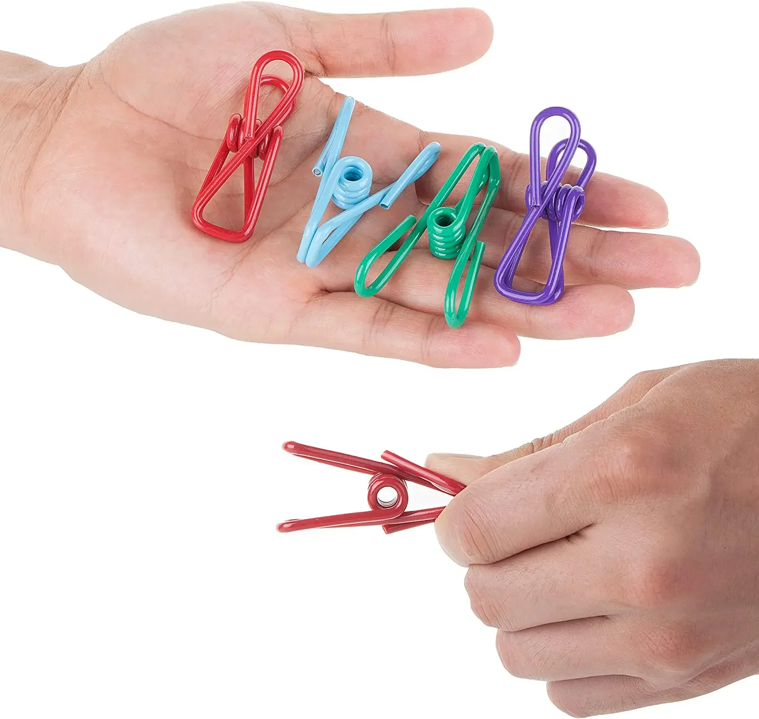 Clothespins Clothes Pegs Chips Clips Colorful Clothes Clips Coated High Elasticity for Clothespin Paper Food Bag