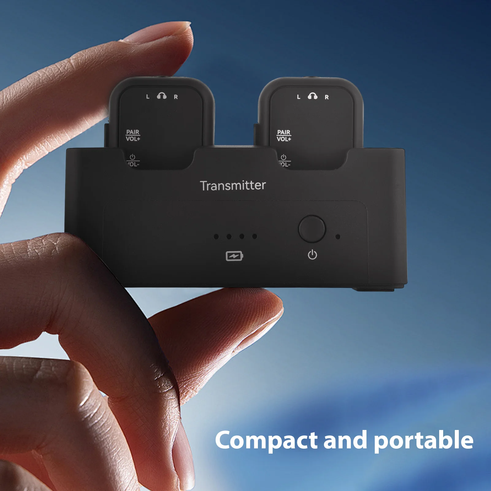 M-VAVE WP-12 2.4GHz Wireless Back-to-ear Transmission System Earphone Monitor IEM Transmitter Receiver Set for Studio Band Live