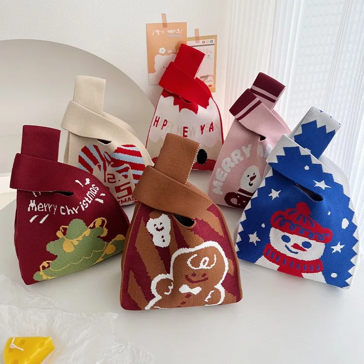 

Christmas Decorations Cartoon Santa Claus Snowman Elk Gift Bag Merry Christmas Decor Children's Gift Bag Candy Bag Xmas Handbag