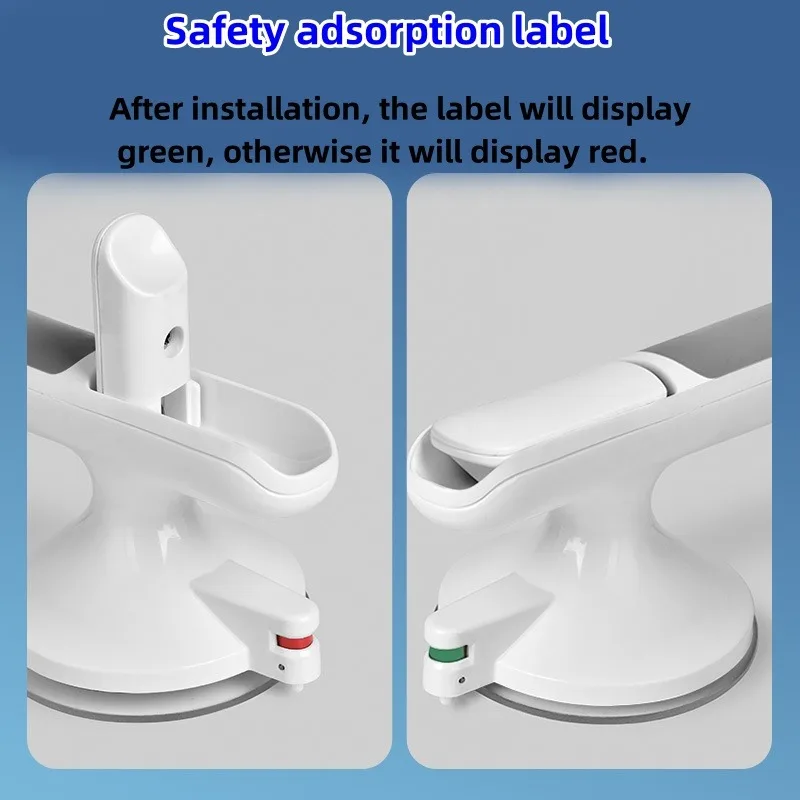 Shower Handle Grab Bar Strong Suction Cup Bathtubs Showers Shower Safety Hand Rail No Drill Bathroom Balance Bar bathroom handrail