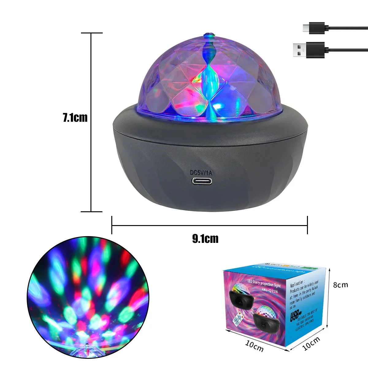 Starry Sky Projector Night Lights USB 5V Galaxy Projector Auto Rotating for Game Room Decoration Christmas Gift Halloween Lights