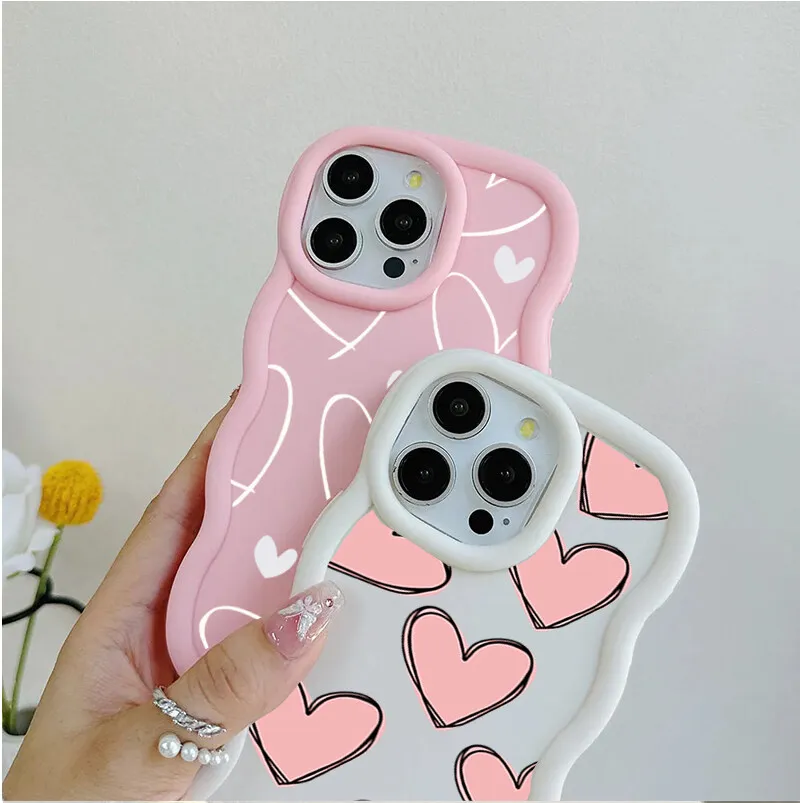 Colorful Wave Love Heart Phone Case