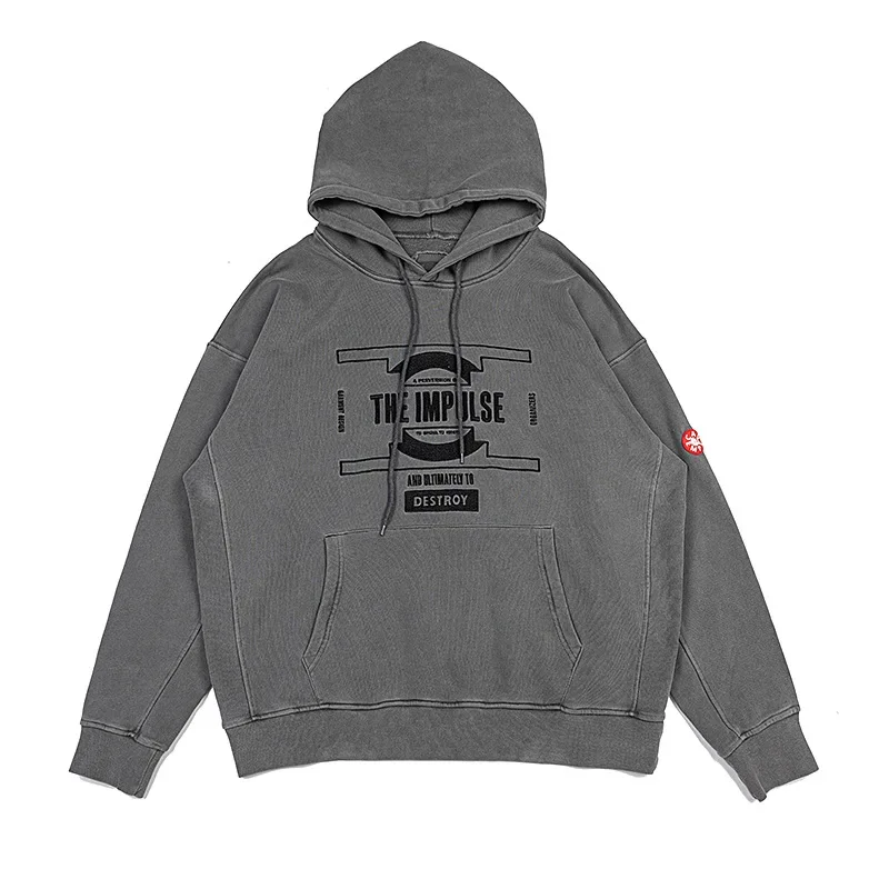 

CAVEMPT C.E Embroidered Letter Hoodie Men Women 1:1 Batik Made Old THE IMPULSE Fall Hoodie