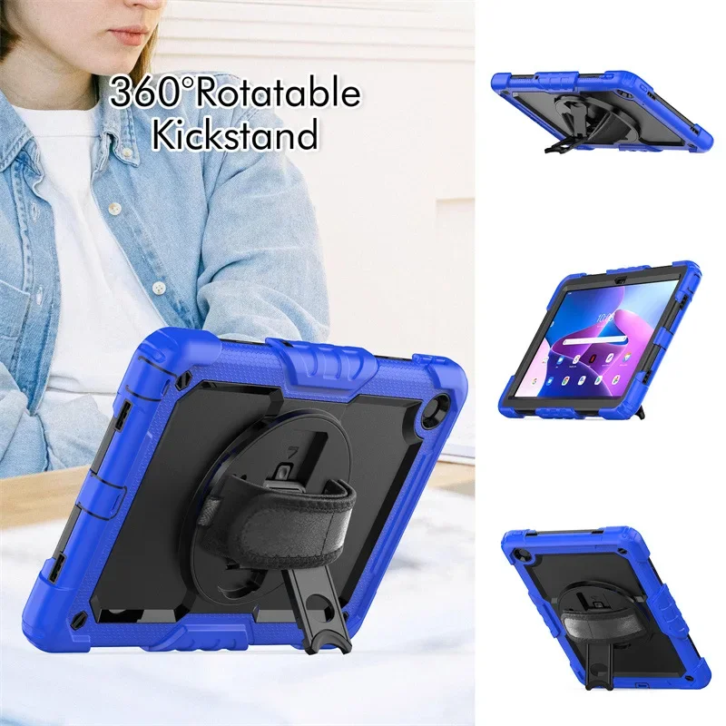 Shockproof Tablet Case with Screen Protector and Shoulder Strap