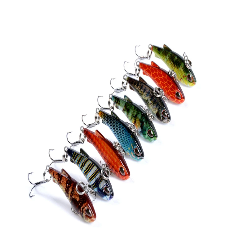 1 Pz 4.2G Vib Blade Metal Fishing Lure 3D Eyes Matita Cucchiaio Spinner Balancer Lure Hard Bait Con Gancio Attrezzatura Da Pesca