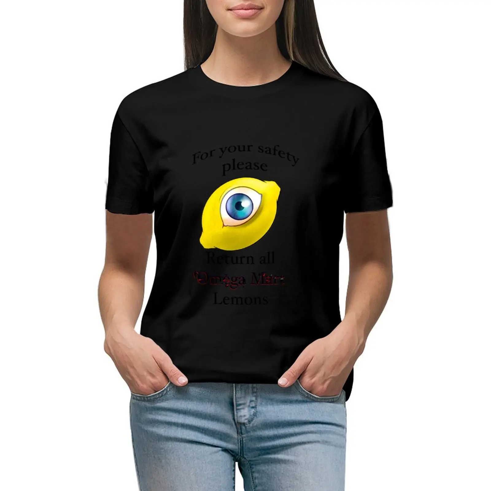 

Omega Mart Lemons T-shirt summer tops kawaii clothes lady clothes Women's tee shirt