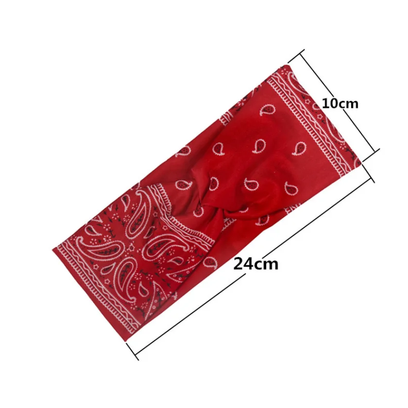 Bedrucktes Stirnband für Frauen, dehnbares, breites Haarband, geknotetes Stirnband für Yoga, Laufen, Sport, Schweißband, Damen und Mädchen, Haarschmuck – Detail 1