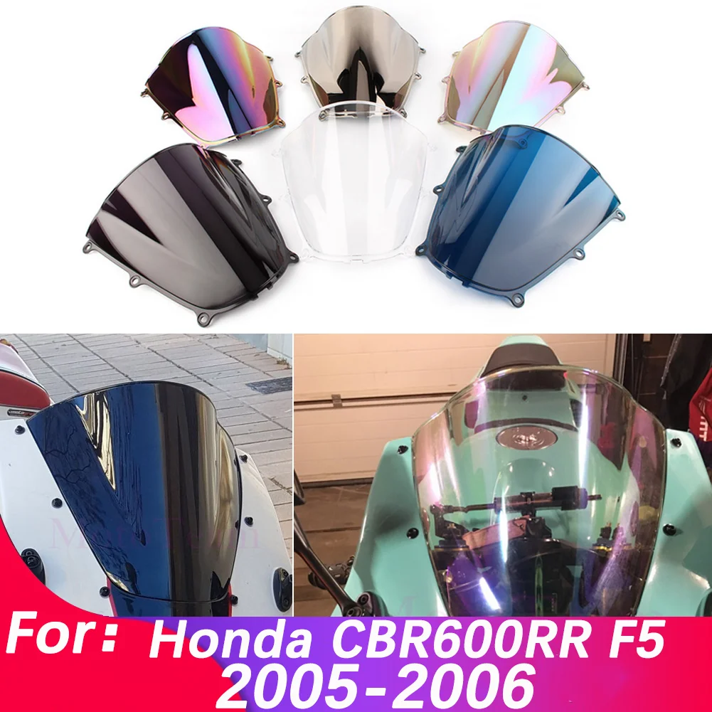 

Ветровое стекло для Honda CBR600RR CBR 600 RR 600RR F5 2005-2006, ветровое стекло с двойными пузырьками, аксессуары для мотоциклов, обтекатель-дефлектор