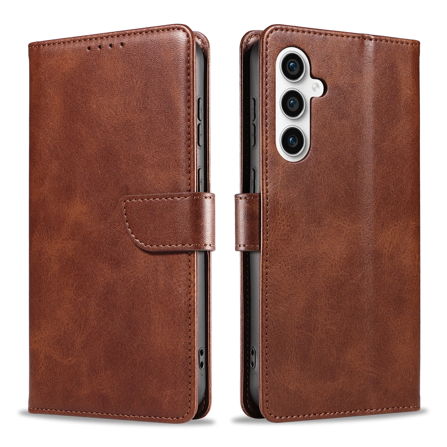 Leather Magnetic Flip Phone Case with Card Slot
