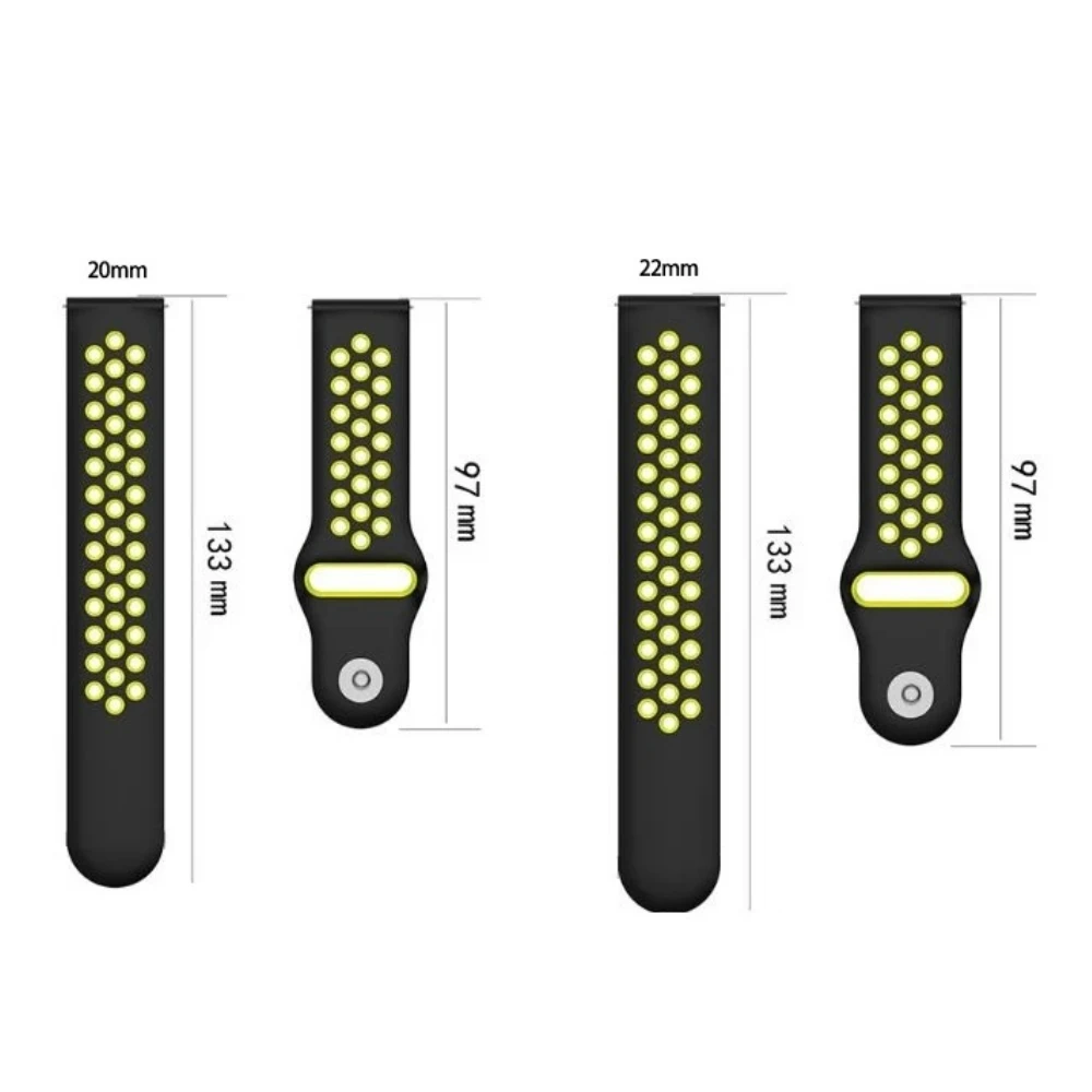 Sport Silicone Strap, 20mm/22mm,