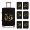 Suitcase Cover Luggage Cover Wreath 26 Letter Pattern Travel Elastic Duffle Luggage Dust Covers For 18-28 Inch Suitcase 1