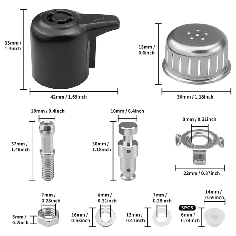 Pressure Valves Steaming Release Valves Pressure Cooker Replacement Parts Float Seal For 3/5/6QT Cooker 20CC