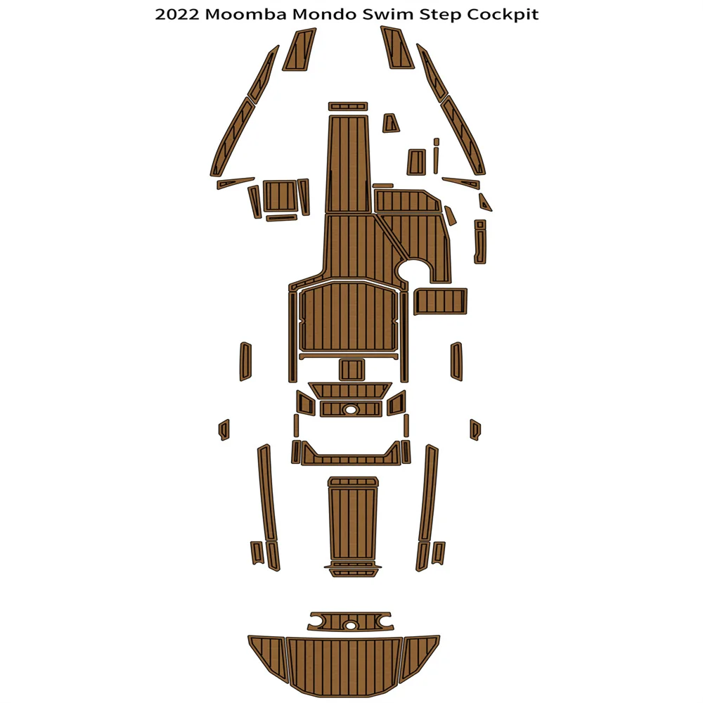 2022 Moomba Mondo Swim Platform Cockpit Pad Boat EVA Foam Faux Teak Floor Mat energetic phrozen sonic mighty kit resin build platform magnetic base 200x125mm for sonic xl 4k 2022 resin 3d printer parts