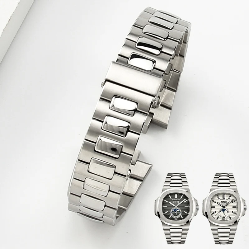 

Watch Bracelet for Patek Philippe NAUTILUS 5711 5726 Fold Clasp Strap Watch Accessories Solid Stainless Steel Watch Band 25mm