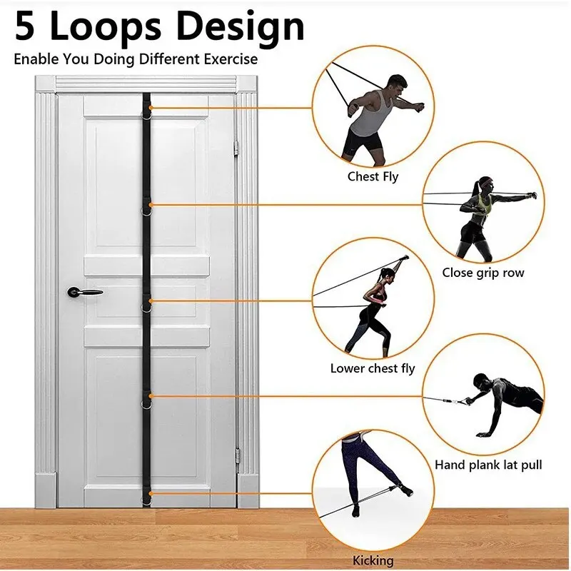Upgrade Door Anchor Strap for Resistance Bands Exercises Anchor Gym Attachment for Home Fitness Portable Door Band Resistance