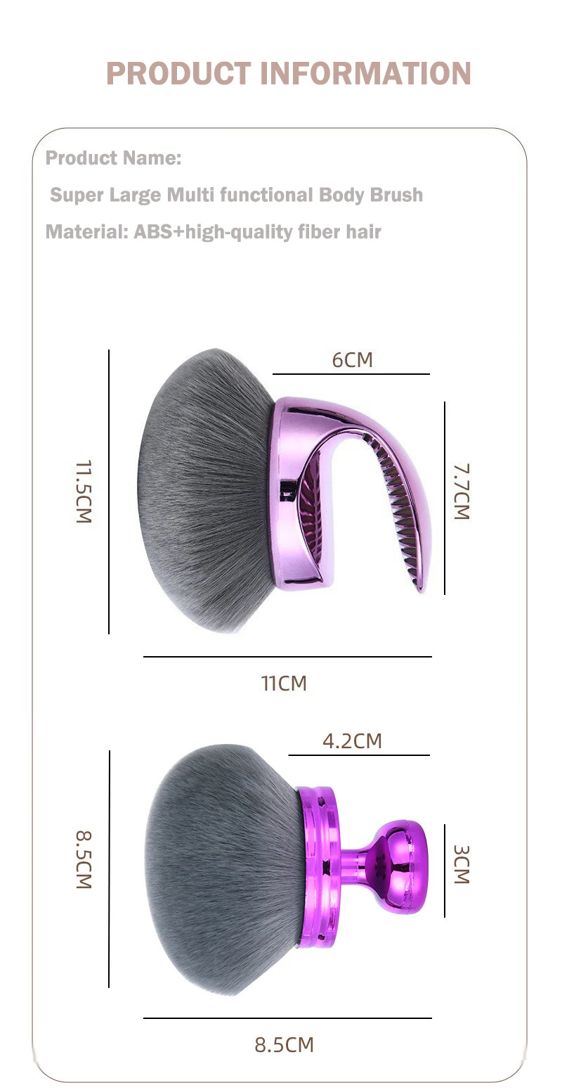 Description Picture 3 of itemHigh Quality Large Concealer Brush Kabuki Makeup Body Brush Cosmetic Tool Portable Big Semi-Circle Foundation Makeup Brushes