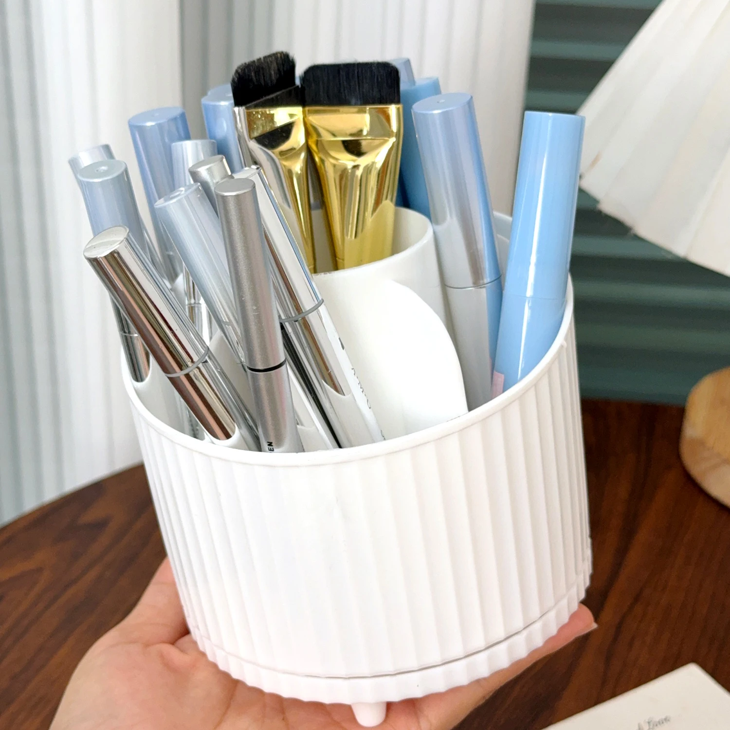 PP Rotating Cosmetic Storage Box for Dressing Table