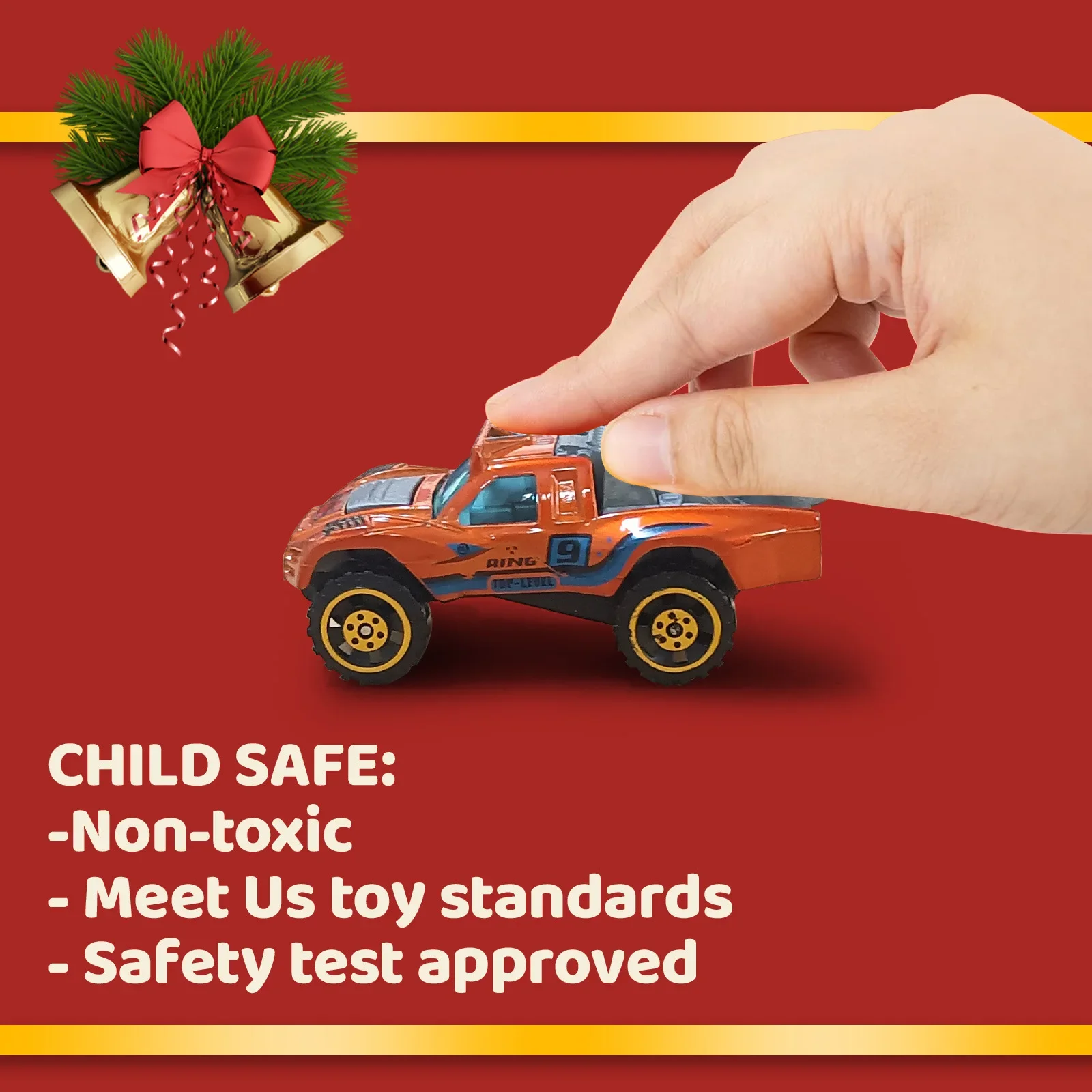 Christmas Advent Calendar Mini Diecast Car Set Collection Box 24 Days Countdown Calendar Inertia Sliding Model Gift Box for Kids