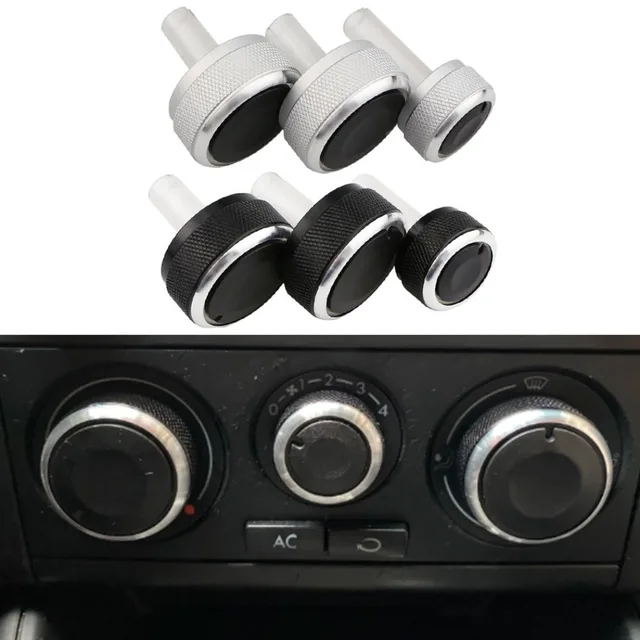 3 pièces/ensemble Boutons de commande de climatisation pour Volkswagen VW GOLF 4 MK4 Passat B5 Bora Accessoires 1