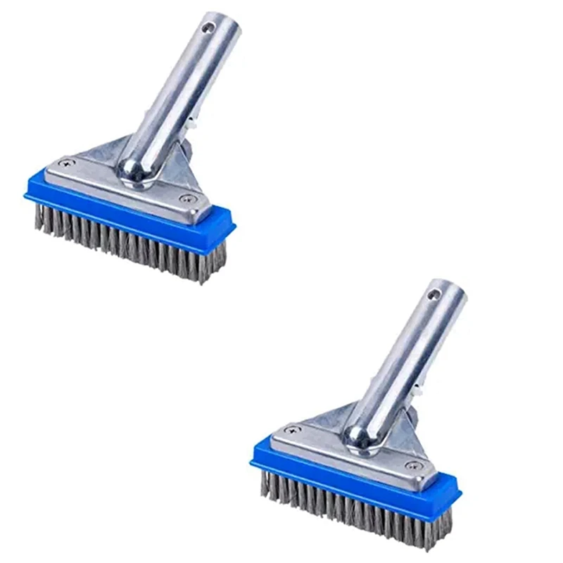 

2X Swimming Pool Cleaning Brush Wire Brush Pool Bottom Wall Cleaning Brush Pool Cleaning Equipment