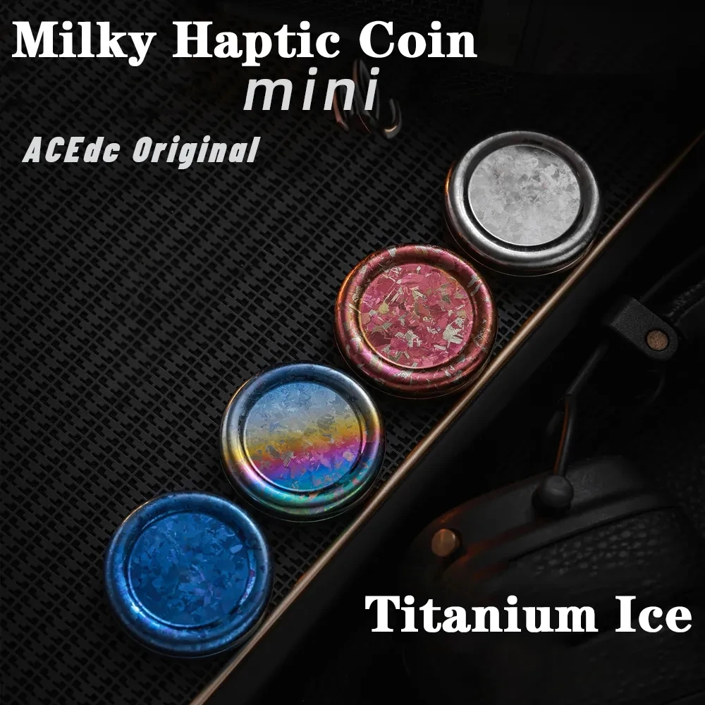 

ACEdc Mini Milky Haptic Coin Fingertip EDC Magnetic Push Slider Fidget Slider Adult Decompression Toy Gadgets Stress Fidget Toys