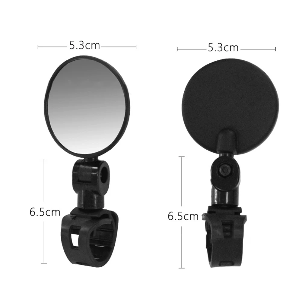 

1pc Bicycle Rearview Mirror Adjustable 360 Rotatable Convex Cycling Handlebar Rear View 5.3cm*6.5cm For MTB Road Bike Accessory