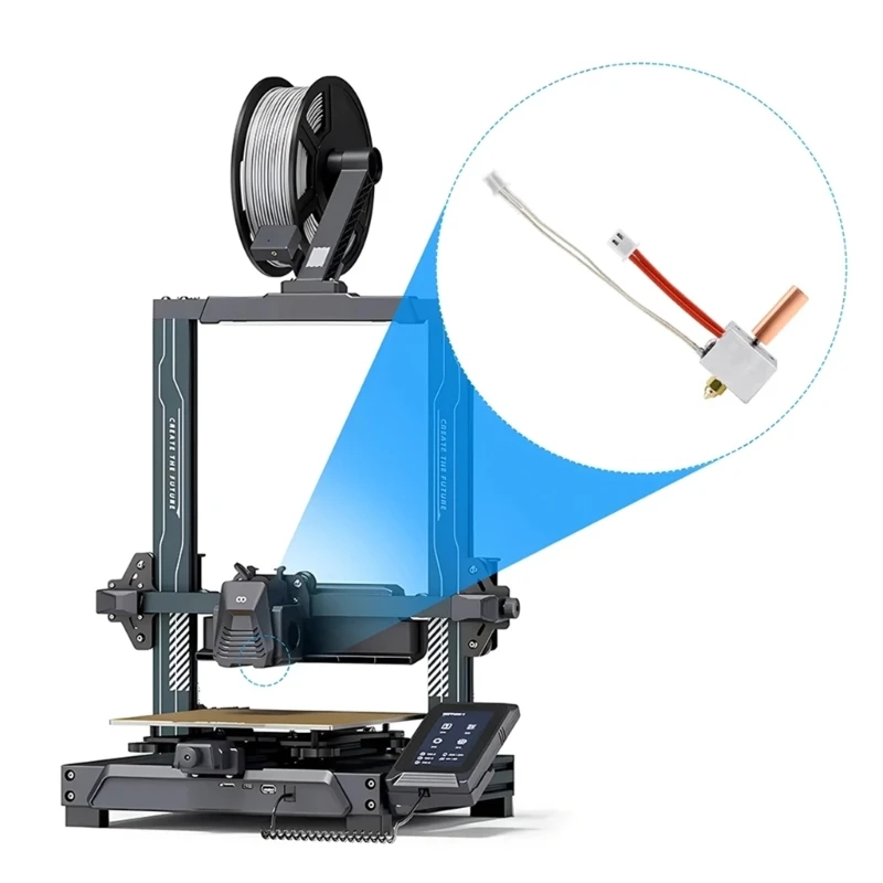 

Neptune 4 / 4Pro Экструдер Hotend Комплект Биметаллическое сопло Аксессуары для 3D-принтера с Т