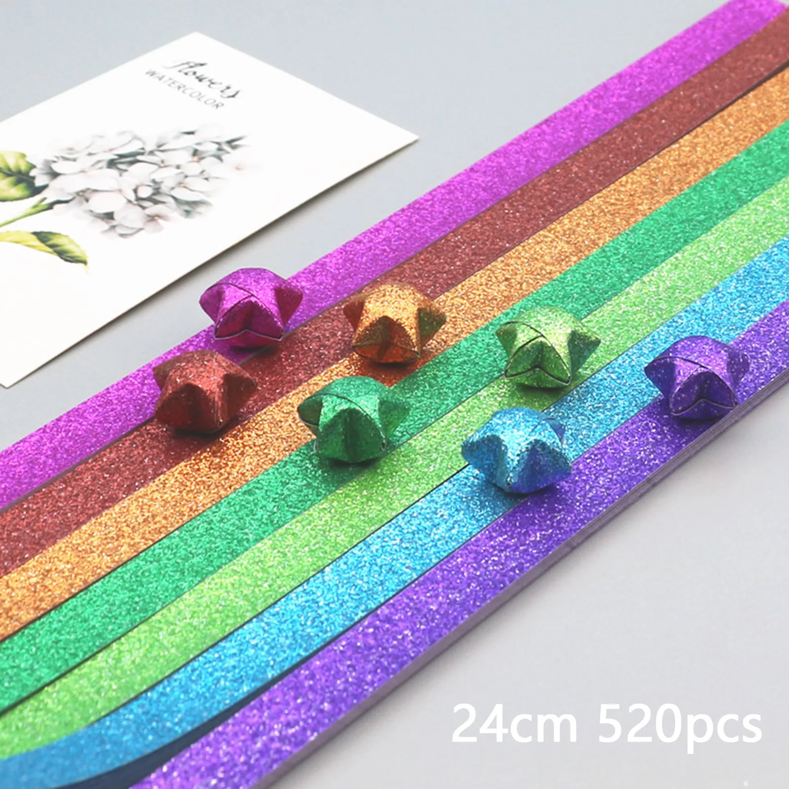 Craft Paper 380pcs-1350pcs Patterned Paper Strips Lucky Star Origami Stars Handmade DIY Art Gifts