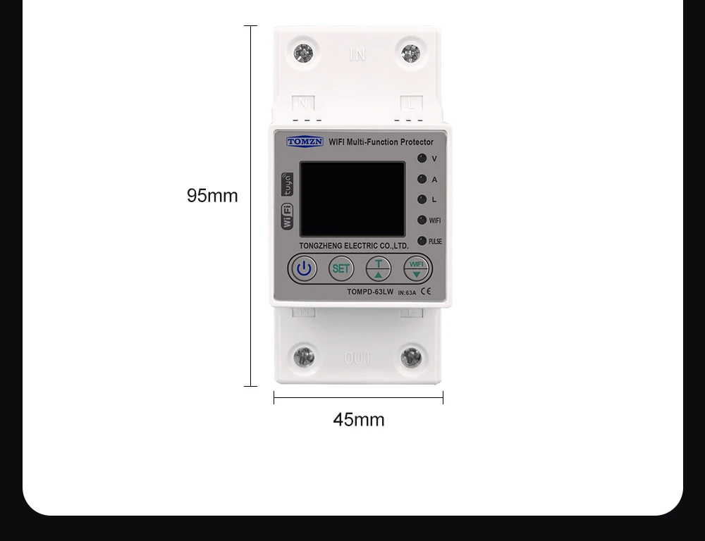 disjuntor, temporizador com corrente de tensão e