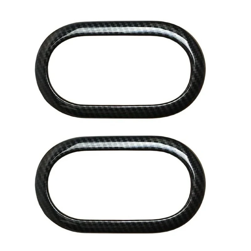 Car Carbon Fiber Interior Door Handle Frame Decorative For Benz Smart 453 Fortwo Forfour 2015-2020 Accessories
