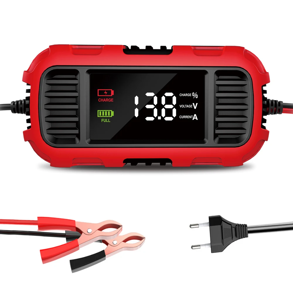 Advanced Digital Smart Charger for Lead-Acid Batteries – Ideal for Automotive and Motorcycle Use