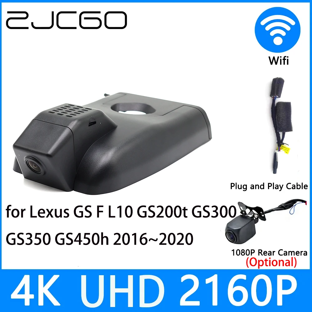 

ZJCGO Dash Cam 4K UHD 2160P Car Video Recorder DVR Night Vision parking for Lexus GS F L10 GS200t GS300 GS350 GS450h 2016~2020