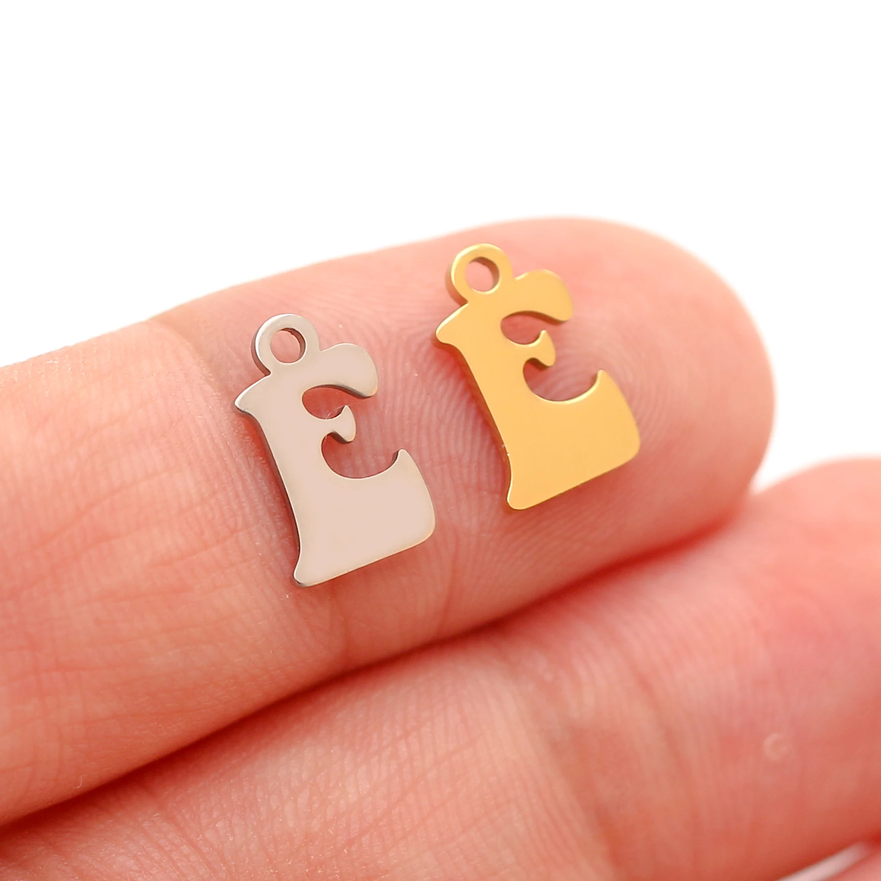 5pcs anfängliche Charms 18k pvd plattiert Edelstahl 26 Buchstaben A-Z Alphabet Anhänger DIY Schmuck Zubehör für Armband Halskette – Detail 14