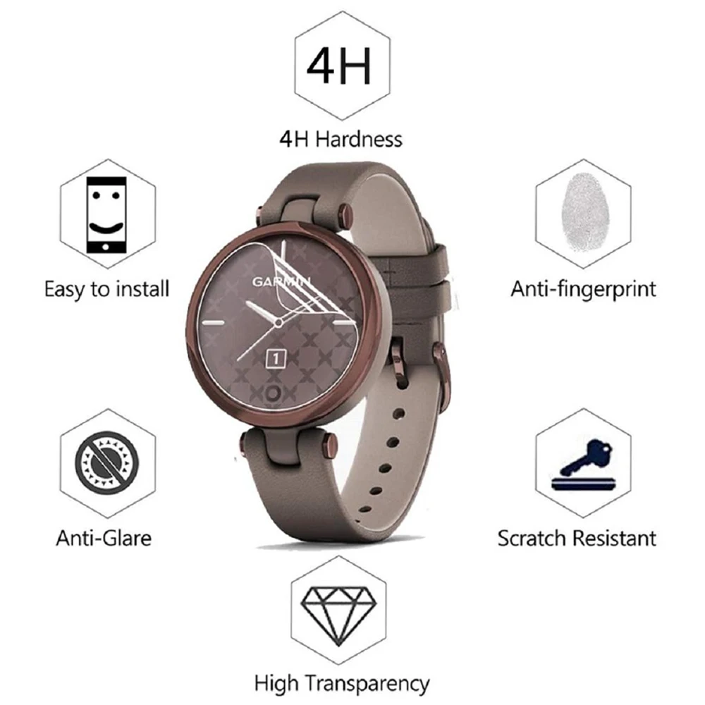 Hydrogel Protective Film Pack for Women's Fitness Smartwatch - Full Screen Coverage