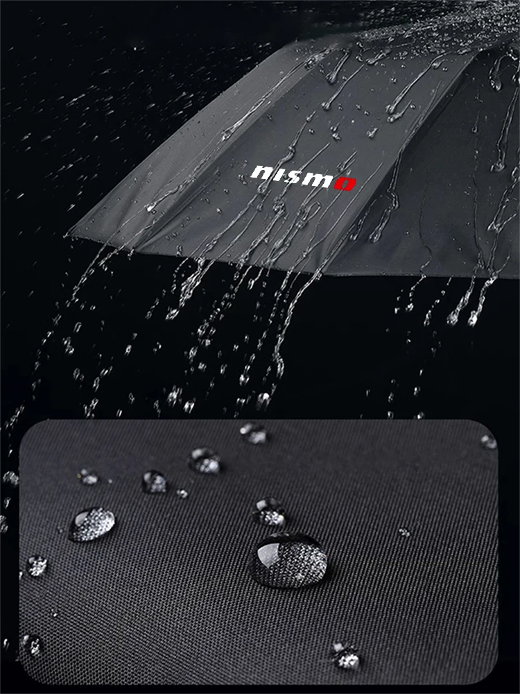 1pc Black Windproof Umbrella Fully Automatic Folding Umbrella For Nismo Nissan Qashqai j11 j10 Juke X Trail t32 Car Accessories
