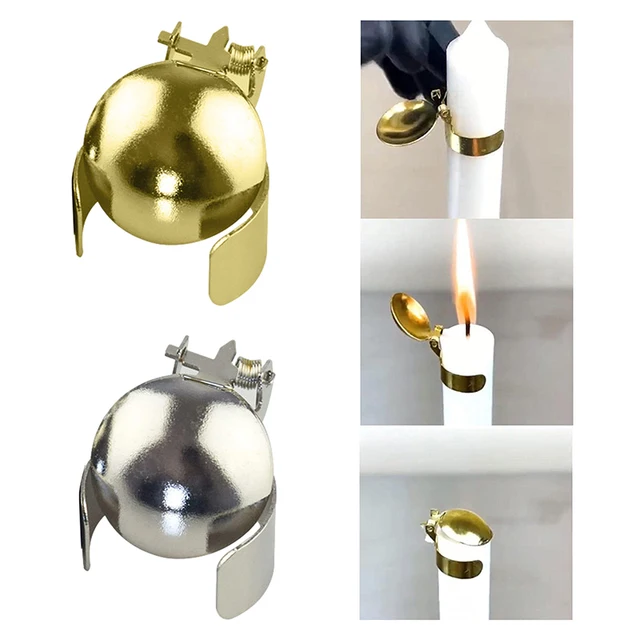 Gold Silver Automatic Candle Snuffer Fire Extinguisher Candle Flame Safely Wick Flame Extinguishing Clip for Home Indoor Outdoor 2