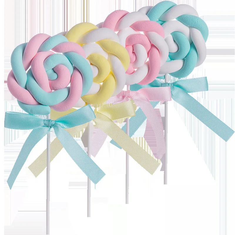 Food Model Simulation Cotton Lollipop Fake Candy Sweet Cake Table Shop Window Decoration
