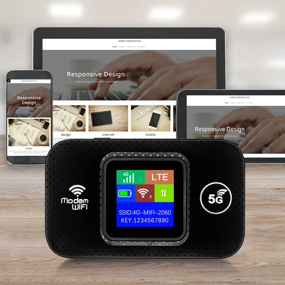 4G/5G Mobile WIFI Router 150Mbps 4G LTE Wireless Router 3000mA Portable Pocket MiFi Modem Mobile Wifi Hotspot with Sim Card Slot Sale Bangladesh