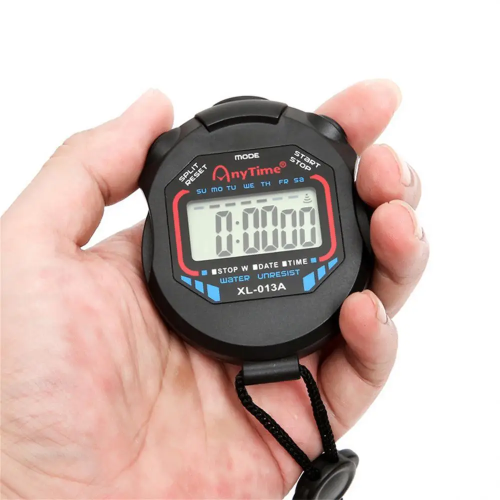 Description Picture 2 of itemNew Classic Waterproof Digital Professional Handheld LCD Handheld Sports Stopwatch Timer Stop Watch With String Timers Stopwatch