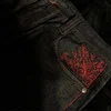 Street Popular Pattern Embroidery Mopping Jeans Men Y2K New Harajuku Hip Hop Loose Oversized Wide-leg Pants Couple Casual Jeans 3