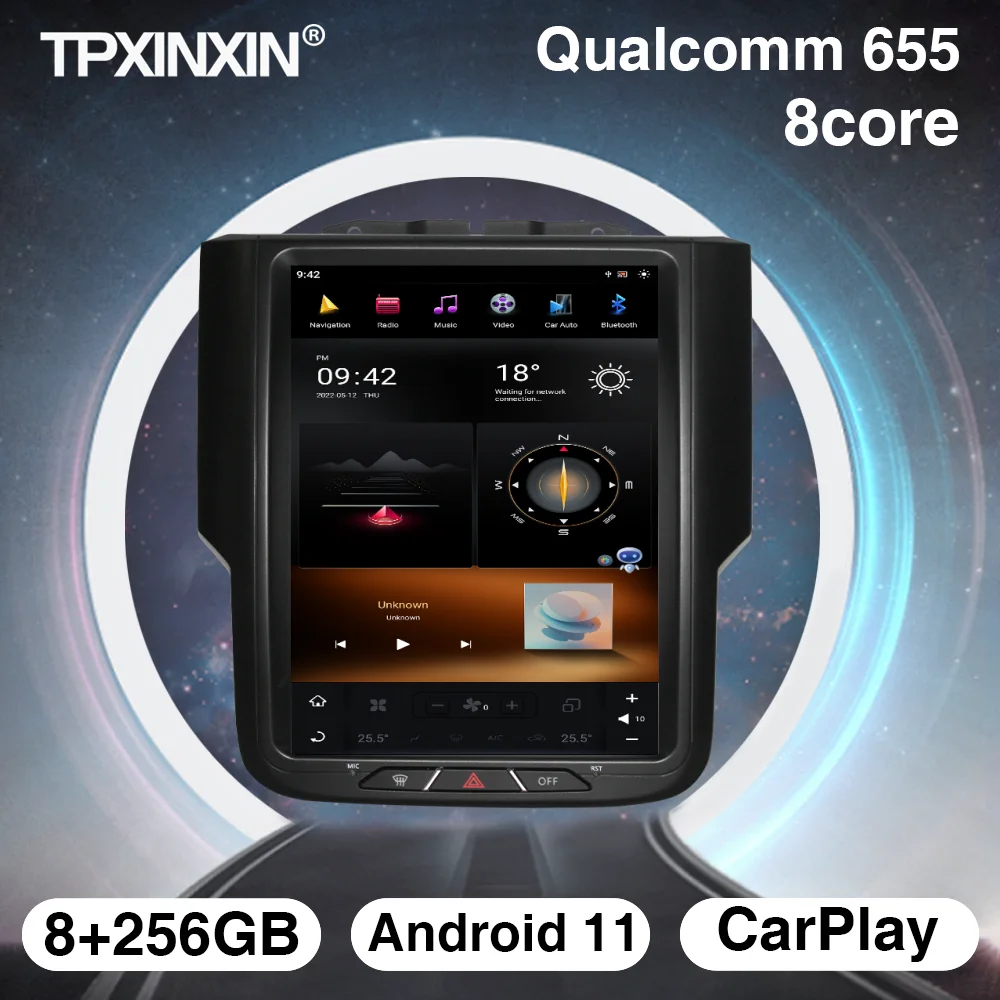 8+256g Android 11 Car Radio Stereo Multimedia Player For Dodge Ram 1500