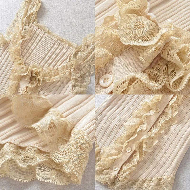 Sexy Mode süß lässig Slim Fit kurze ärmellose Tanktops passen alle zu einfachen Spitzen nähten schicke Tanktops für Frauen Mädchen – Detail 13