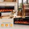 50 inch Electric Fireplace in-Wall Recessed and Wall Mounted with Remote Control,1500/750W Fireplace Heater (60-99°F Thermostat) 3
