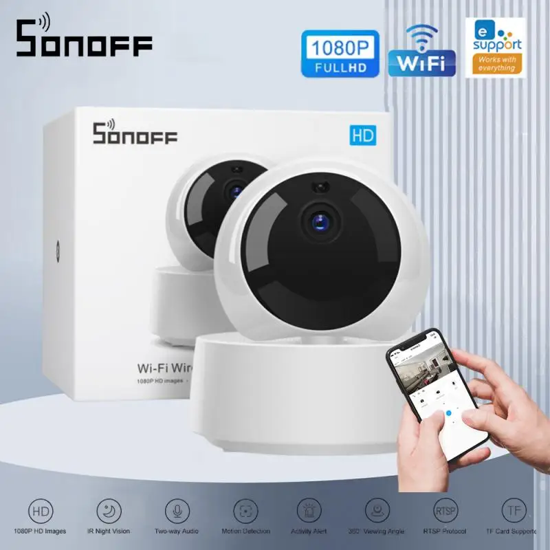 

SONOFF GK-200MP2-B Mini WiFi IP Camera 1080P HD Indoor Wireless Security Camera Night Vision Monitor CCTV Surveillance Cameras