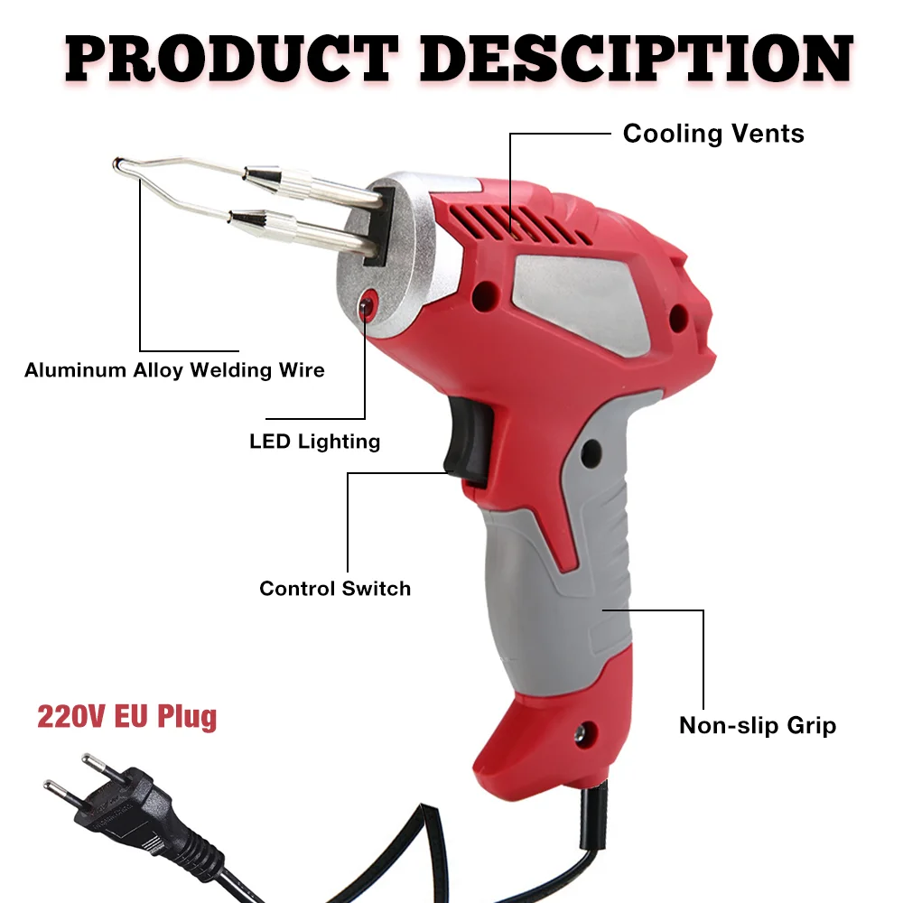 180W Soldering Iron 220V EU Industrial Grade Rapid Heat Welding Tool, Professional Soldering Gun, Home Electric Welding Machine 4