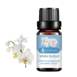 Aromatherapy Essential Oil with Natural Fruit and Vanilla Essence for Candle and Soap Making, 10ml (White orchid)