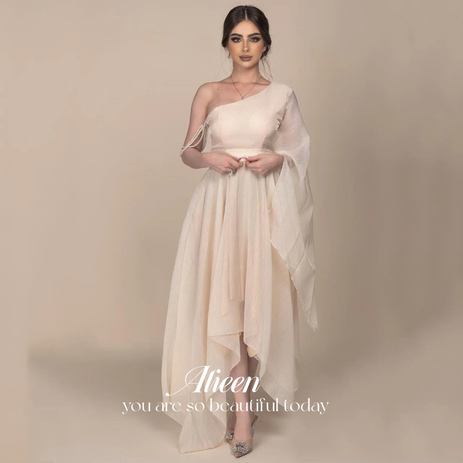 

Reunion Long Dresses for Special Events Grace Woman's Evening Dress Party Evening Elegant Luxury Celebrity Light Champagne 2024