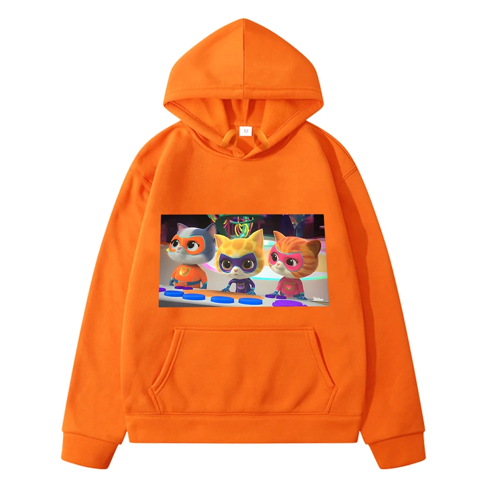

Super Kitties kids Print hoodies Autumn Fleece Sweatshirt y2k sudadera Casual Jacket pullover boys girls clothes anime hoodie