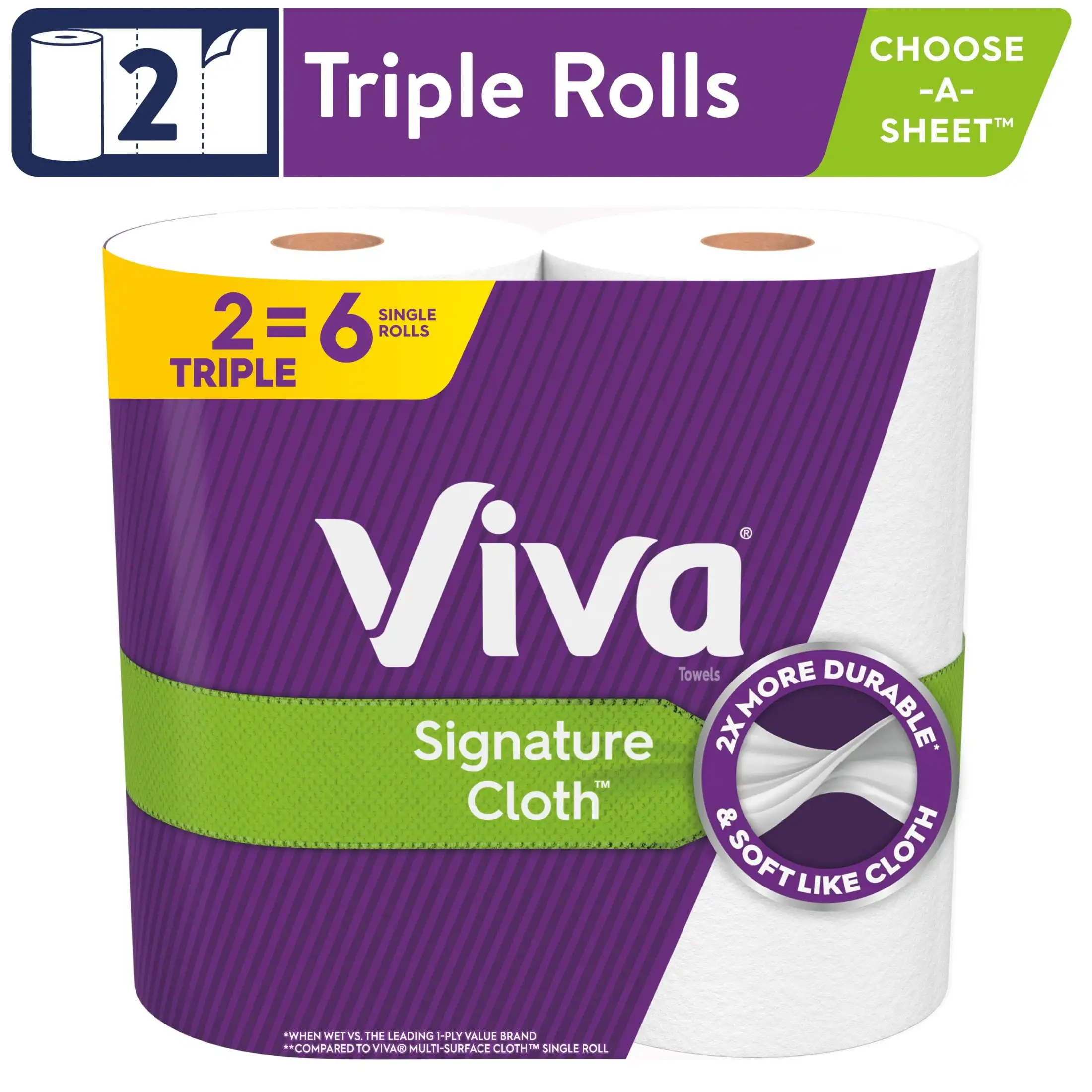 Signature Cloth Paper Towels 2 Triple Rolls Soft Environmentally Friendly and Portable Can Be Assured To Buy Affordable