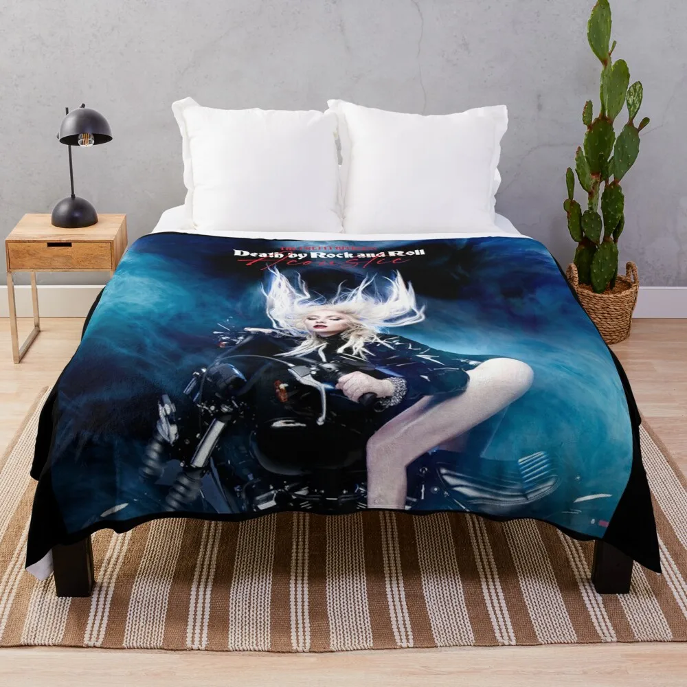 

Death by rock and roll Throw Blanket Designers Softest Fluffy Softs Blankets